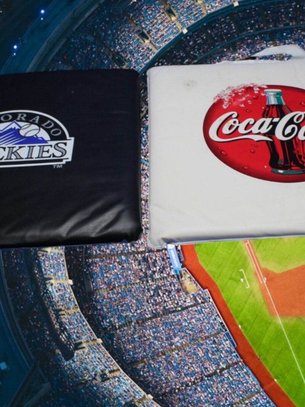 Colorado Rockies Stadium Seat Cushion Coke Coca-Cola baseball